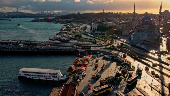 Istanbul Traffic Jam at Eminonu