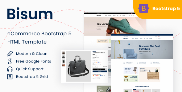 Bisum - eCommerce Bootstrap 5 HTML Template