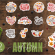 12 Cutting Autumn Stickers Pack - GraphicRiver Item for Sale
