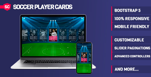 Responsive Soccer Player Cards
