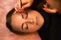 Beautician Applying Dye On Female Customer's Eyebrow - PhotoDune Item for Sale