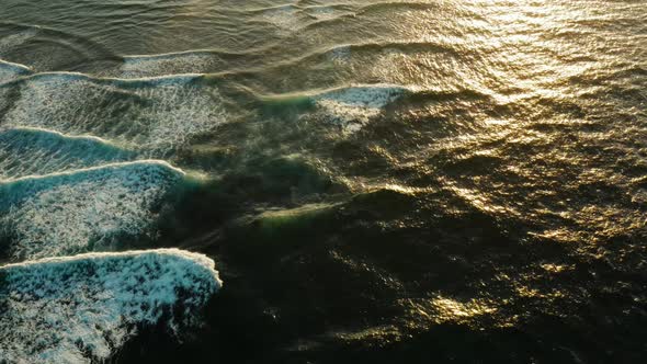 Ocean Waves and Sea Surf Aerial View