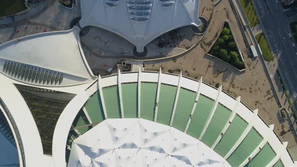 Aerial of the Olympic Stadium in the Olympic Park