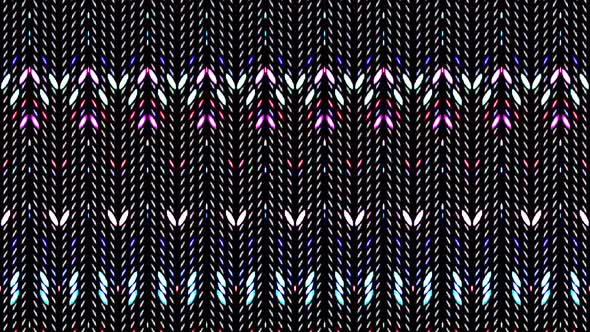 lines shape wave motion, colorful, on black background