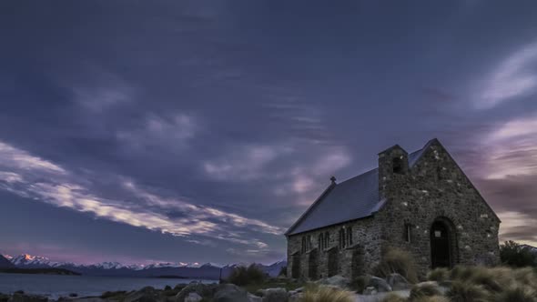 Timelapse of New Zealand iconic church