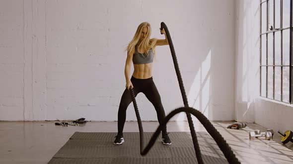 Very Fit Woman Working Out