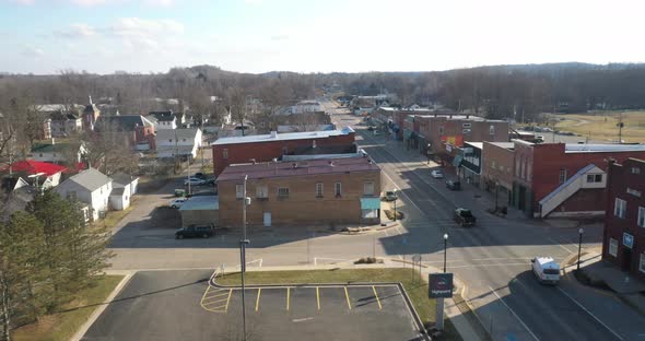 Downtown Nashville, Michigan drone video going sideways.