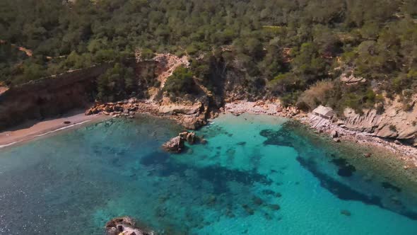 Cala Xarraca beach in Ibiza, Spain