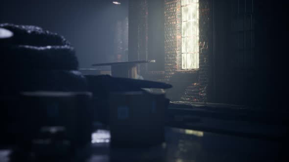 Frightening Abandoned Factory at Night alt