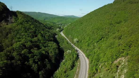 Mountain Winding Zig Zag Road