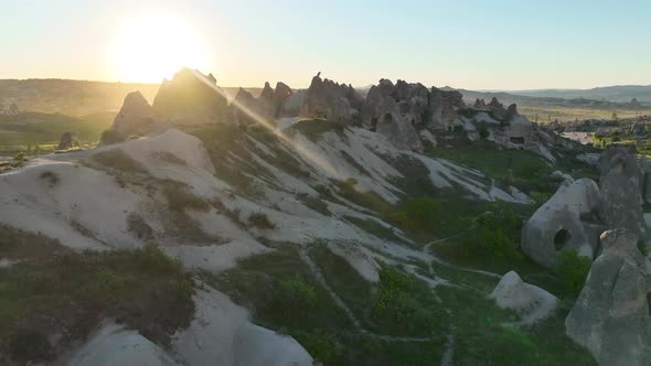 Cappadocia aerial view 4 K Awesome Background