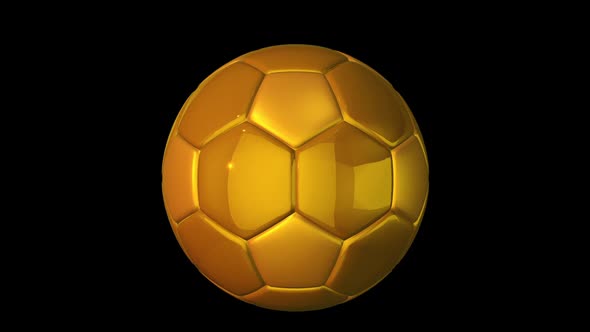 Spinning Golden Soccer Ball