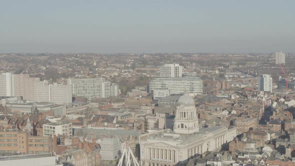 Extreme height view of the Exchange Arcade in Nottingham United Kingdom