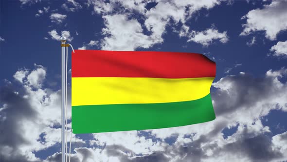 Bolivia Flag Waving 4k