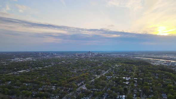 Aerial Video of Kansas City in Missouri