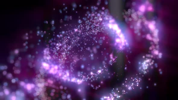 Purple Particle Space Rings Moving Background