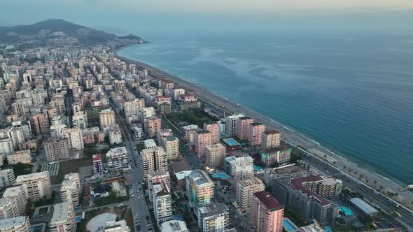 Mahmutlar Aerial view 4 K Turkey Alanya