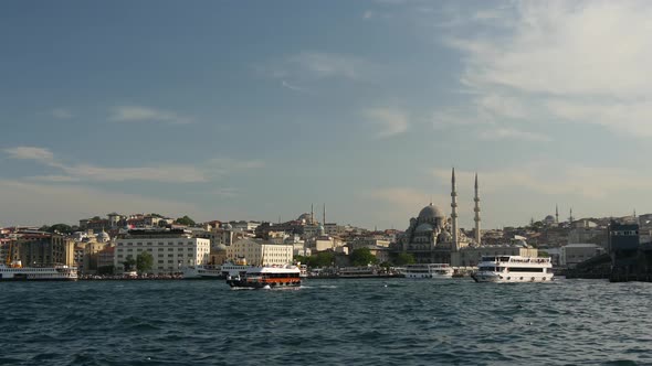 The Golden Horn, The New Mosque and the Galata bridge 