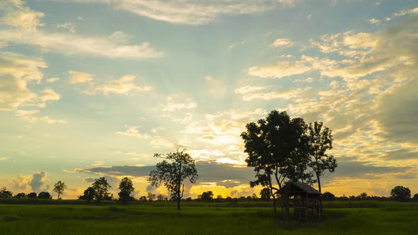 Nature video time lapse sunset sky with clouds Shot on high quality camera on Tripod stand Nature an