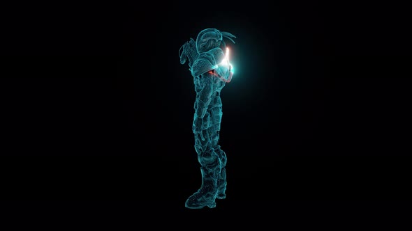 Alien Soldier Hologram 4k