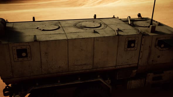 Armoured Military Truck in Desert