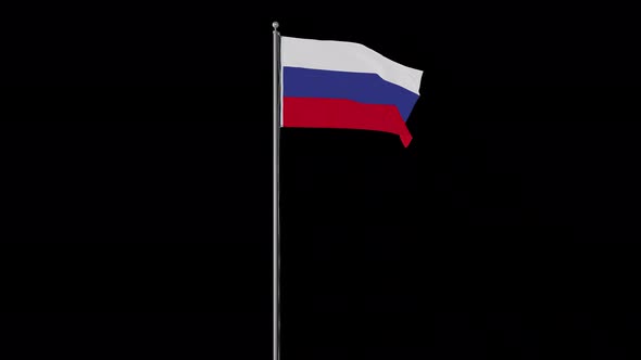 Russia Flag Pole Loops With Alpha