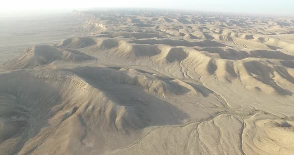 Flying over Dunes in the Desert