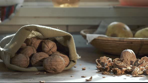 Walnuts Peeled And In A Bag