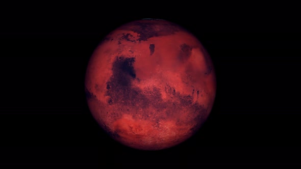 Mars Planet Spinning