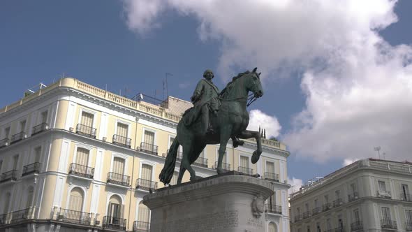 Low angle of King Carlos the IIIrd statue