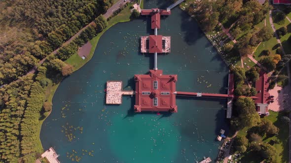 Aerial View of the Famous Lake Heviz