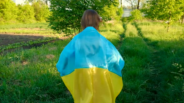 Patriot Child with Ukrainian Flag