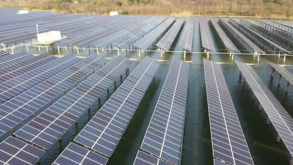 Solar power station in montain