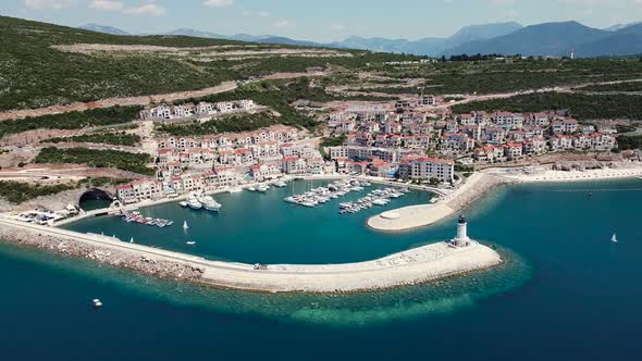 Aerial View of Lustica Bay Marina