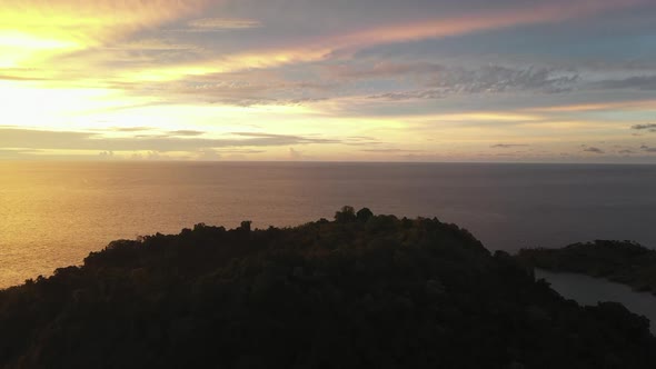 dramatic sunset colours on an island in the Indian Ocean off Madagascar