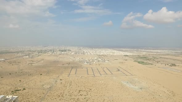 Cityscape of Ajman with Modern Buildings Aerial Top View