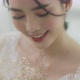 Slow Motion Smiling Beautiful Asian Bride In Wedding Dress With Flowers Bouquet. - VideoHive Item for Sale