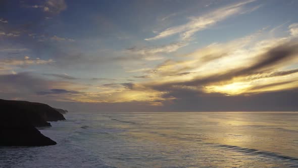 Sunset in Atlantic Ocean, Morocco Coast