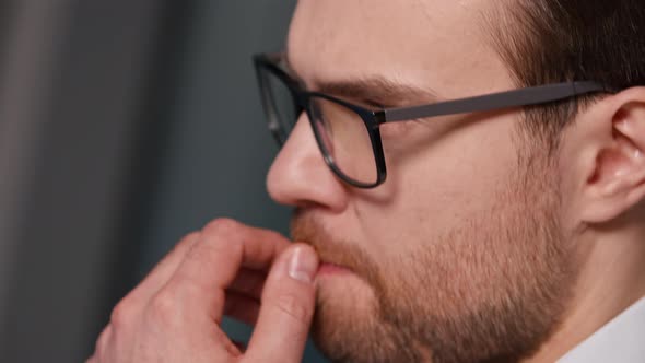 Portrait of a young businessman thinking about a new project