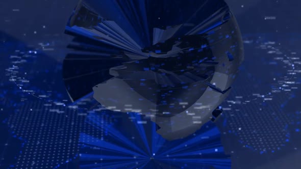 Hi-Tech World News Background 4K (Blue Version) alt