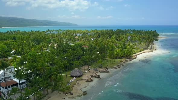 A beautiful beach at Dominican Republic called Playa Bonita at Las Terrenas.