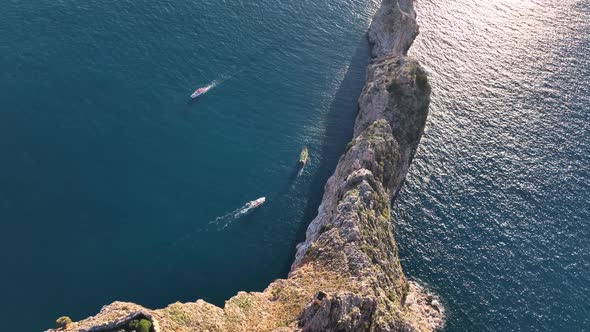 Yacht Sails on the Port of the Mediterranean Sea Turkey Alanya