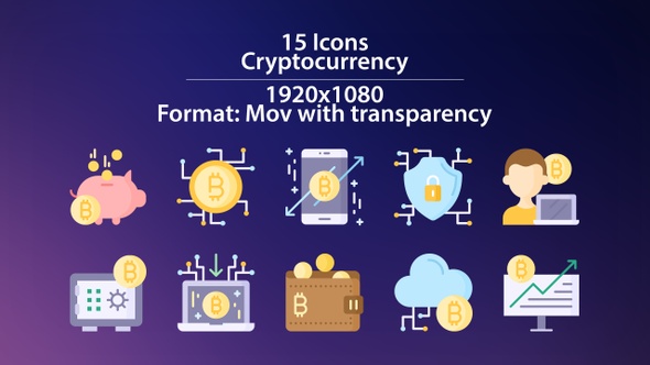 15 Cryptocurrency Icons