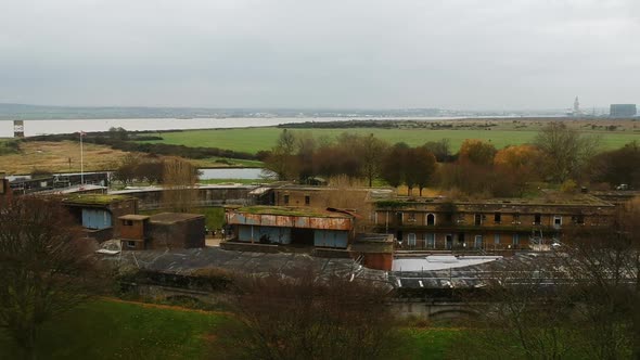 The Coalhouse Fort in Essex, England. A historic artillery fort that was built in the 1860s to guard