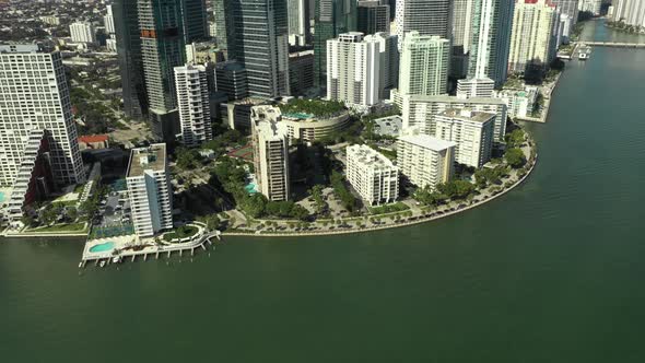 Aerial video South Florida City of Brickell