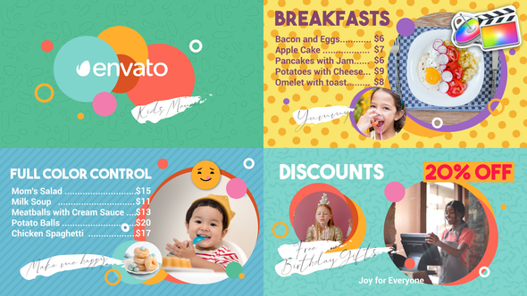 Kids Cafe Menu for FCPX alt