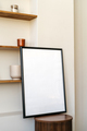 Poster frame mockup and vase with flowers. Blank photo frame with copy space - PhotoDune Item for Sale