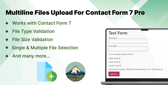 Carga de archivos multilínea para el formulario de contacto 7 Pro