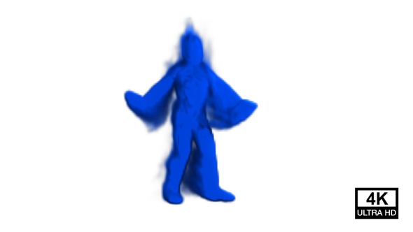 Hip Hop Dancing Blue Smoke Man 4 K alt