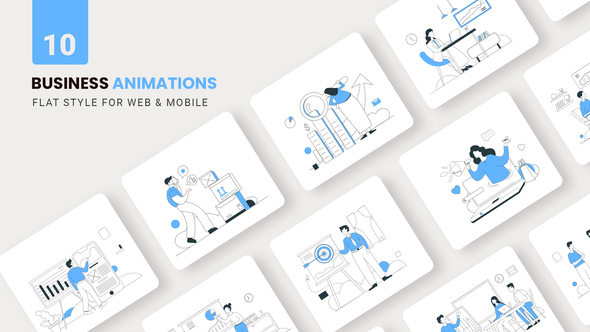Business Maketing Animations - Flat Concept alt